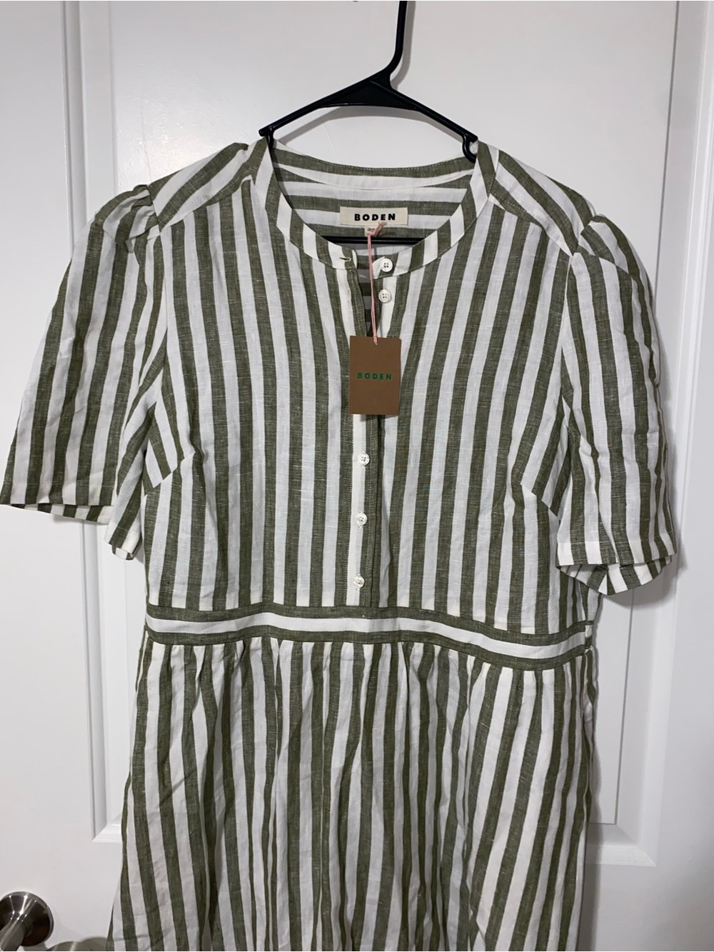 NWT Boden Ivy Placket Linen Midi Dress - Picture 3 of 6